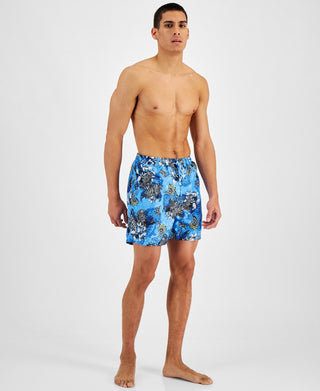 Calções de banho masculinos INC International Concepts Zebra 5, azul, tamanho XX-G