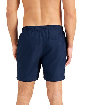 INC International Concepts Calção de banho masculino regular fit secagem rápida cor sólida 5 azul tamanho GG