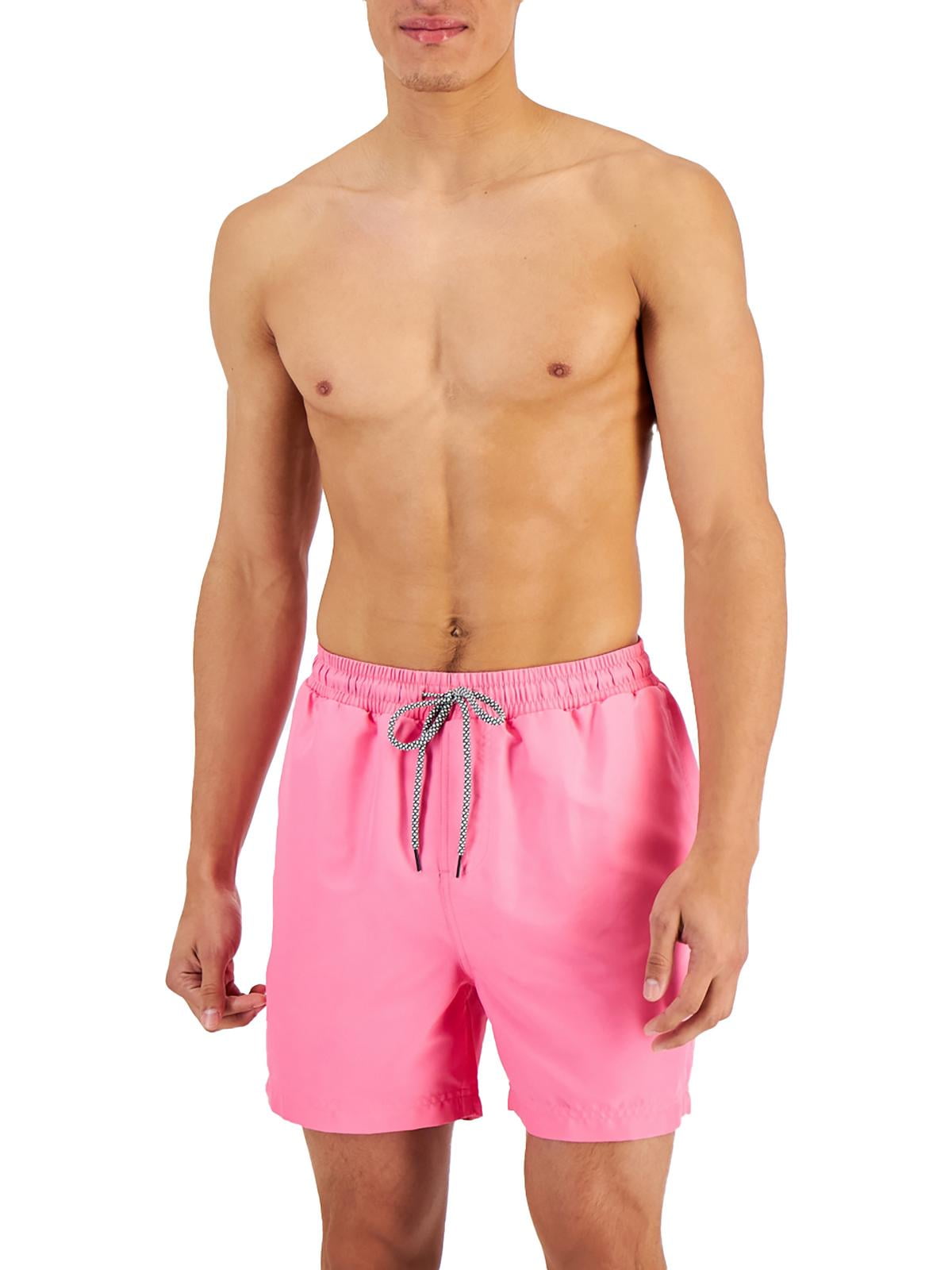 Calção de banho masculino Inc Regular-Fit Quick-Dry Solid 5 rosa tamanho G