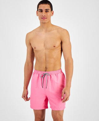 Calção de banho masculino Inc Regular-Fit Quick-Dry Solid 5 rosa tamanho XXL