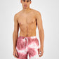 INC International Concepts Calção de banho masculino Andro Abstract 5 rosa tamanho pequeno