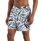 INC International Concepts Masculino Tiger Stripe 5 Board Shorts Preto Tamanho XX-G