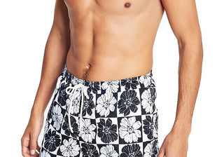 Inc International Concepts Blooms 5 Board Shorts Masculino Preto Tamanho P