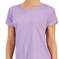 Camiseta leve e tecnológica feminina ID Ideology, roxa, tamanho grande