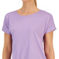 Camiseta leve e tecnológica feminina ID Ideology, roxa, tamanho XX-G
