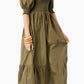 Vestido feminino com babados e babados INC International Concepts, verde, tamanho pequeno e pequeno