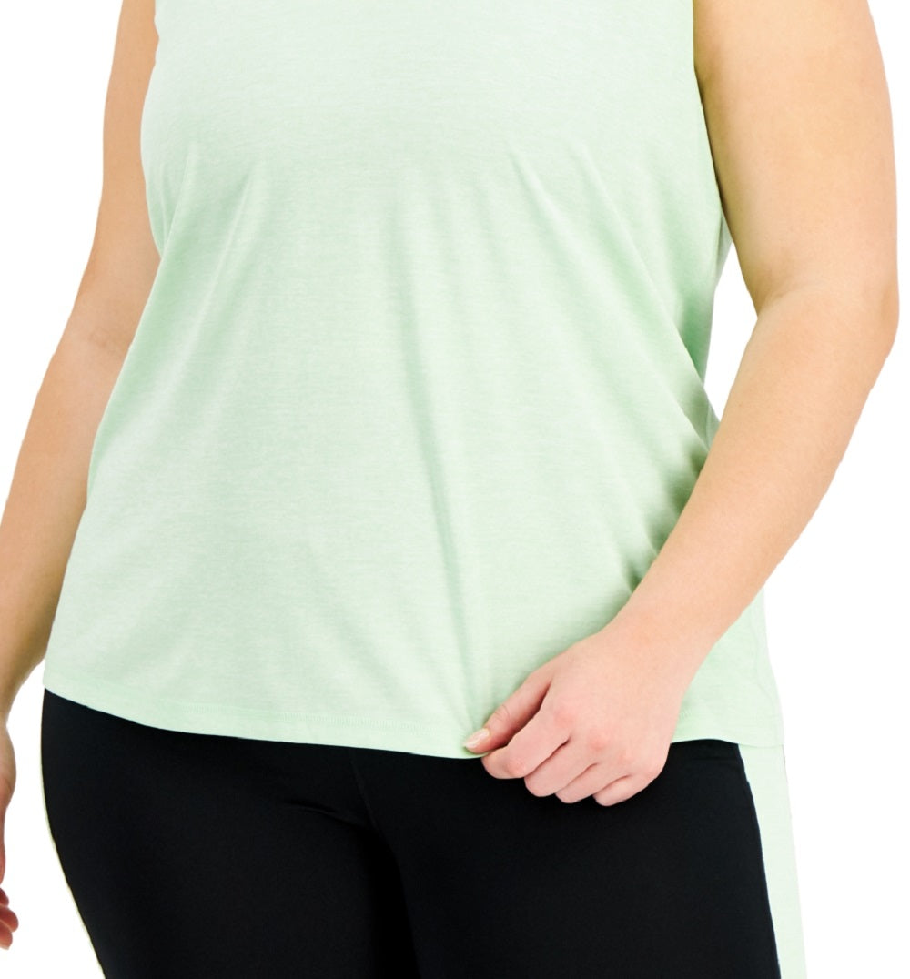 ID Ideology Regata feminina com decote em V, verde, tamanho 2X