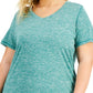 Camiseta ID Ideology Essentials Rapidry Heathered Performance Feminina Verde Tamanho Médio