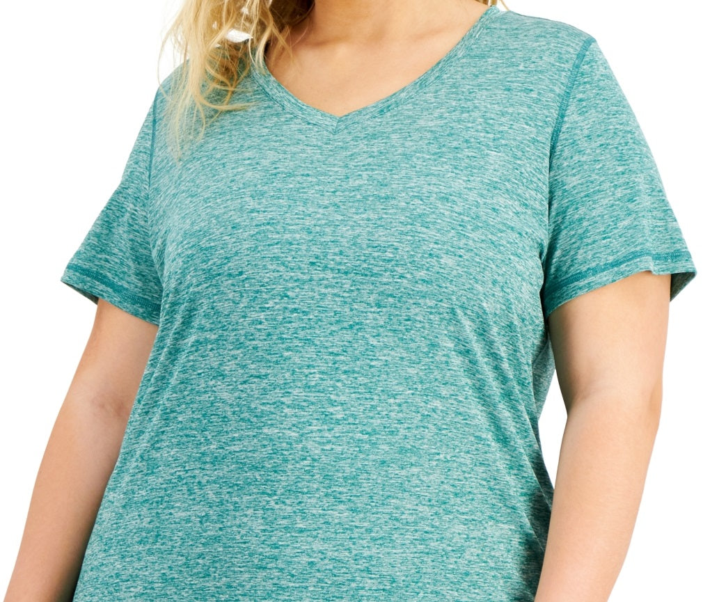 Camiseta ID Ideology Essentials Rapidry Heathered Performance Feminina Verde Tamanho Médio