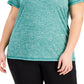 Camiseta ID Ideology Essentials Rapidry Heathered Performance Feminina Verde Tamanho Médio