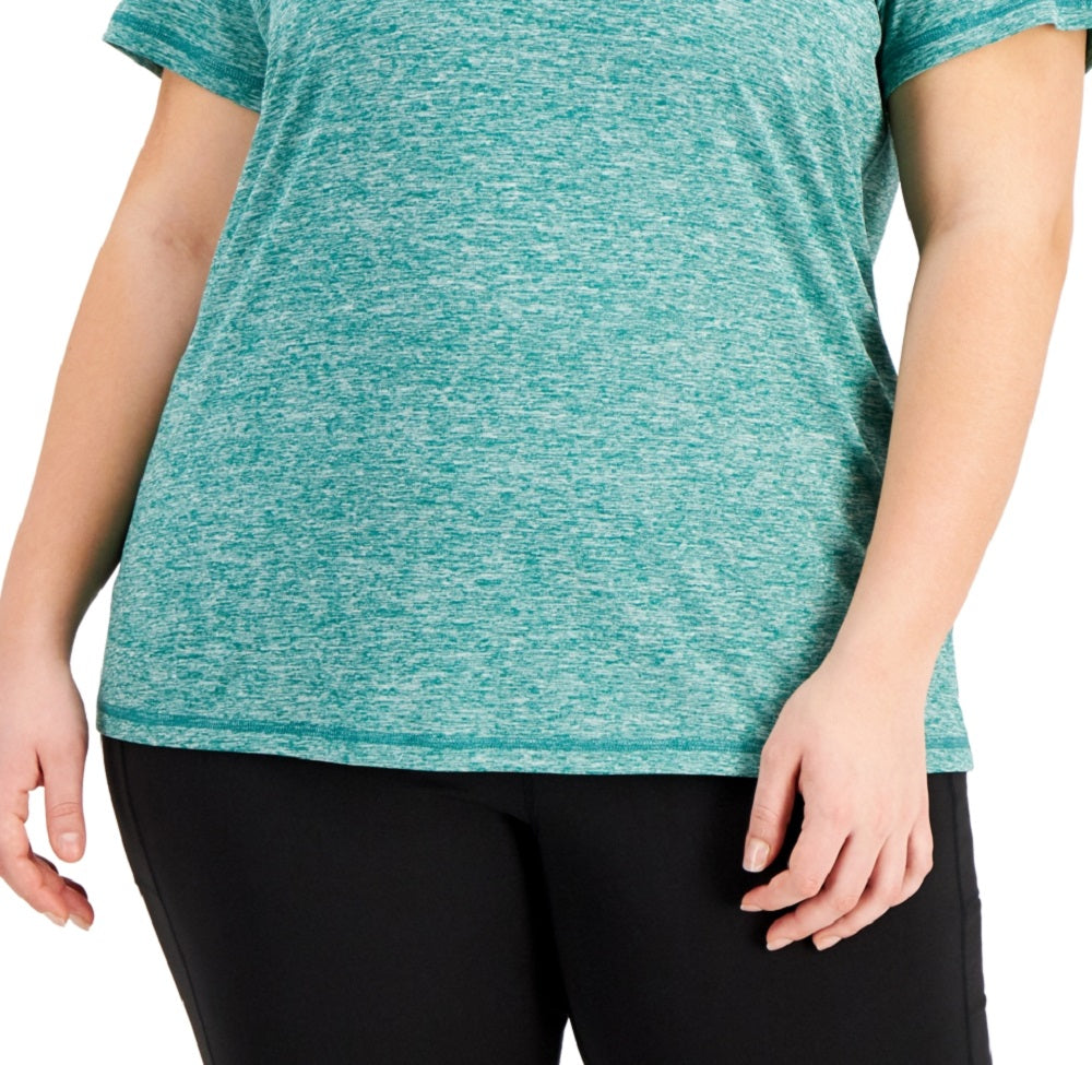 Camiseta ID Ideology Essentials Rapidry Heathered Performance Feminina Verde Tamanho Médio