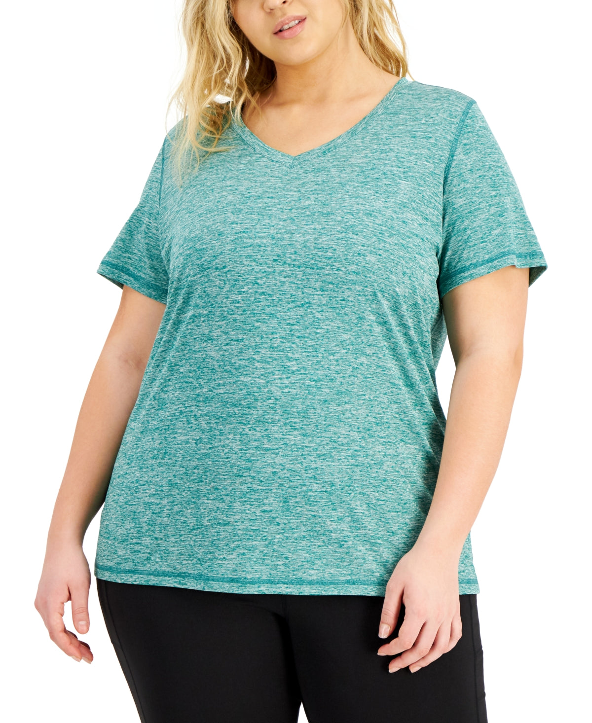 Camiseta ID Ideology Essentials Rapidry Heathered Feminina Verde