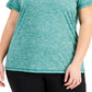 Camiseta ID Ideology Essentials Rapidry Heathered Performance Feminina Verde Tamanho X-G
