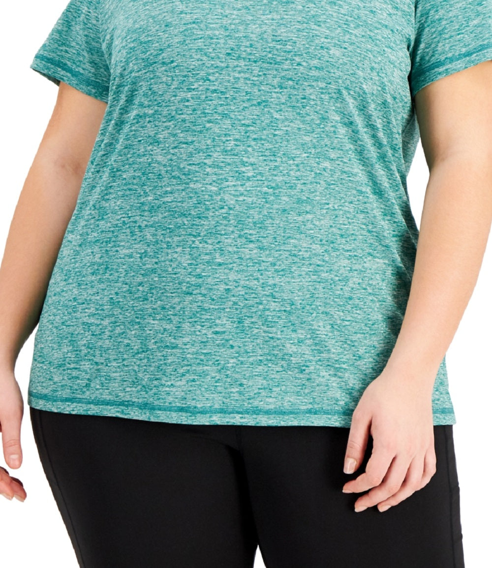 Camiseta ID Ideology Essentials Rapidry Heathered Performance Feminina Verde Tamanho X-G