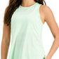 ID Ideology Regata Feminina Essentials com decote em V e costas abertas, verde, tamanho X-S