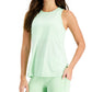 ID Ideology Regata Feminina Essentials com decote em V e costas abertas, verde, tamanho X-S