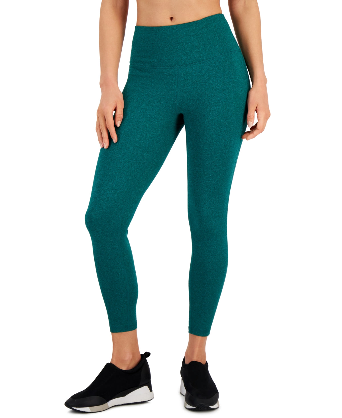 Conjunto de moletom feminino ID Ideology Essentials, comprimento 7/8, leggings, verde, tamanho pequeno