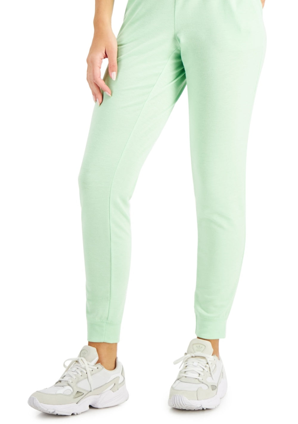 Calça jogger feminina de malha ID Ideology, verde, tamanho extragrande