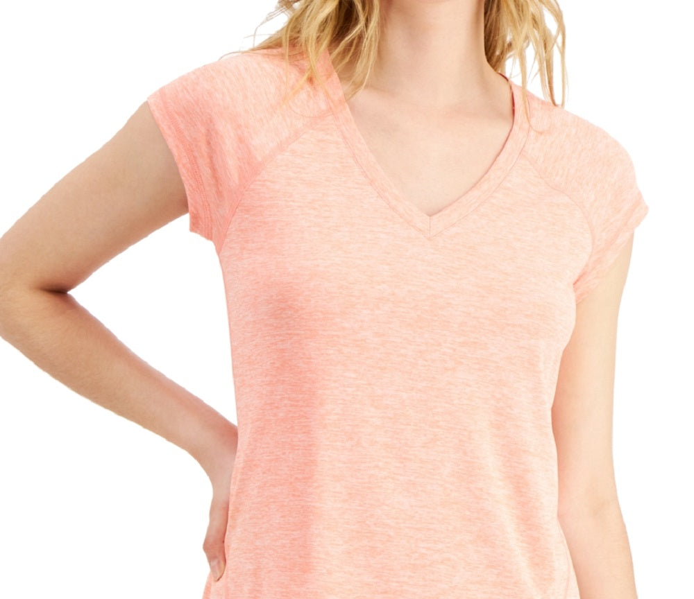 Camiseta ID Ideology Essentials Rapidry Heathered Performance Feminina Laranja Tamanho Médio