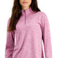 ID Ideology Essentials Top 1/4 com zíper feminino roxo tamanho pequeno