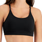 Sutiã feminino ID Ideology Solid Low Impact, preto, tamanho grande
