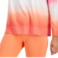 ID Ideology Top feminino com gola redonda e estampa dip dye laranja tamanho grande