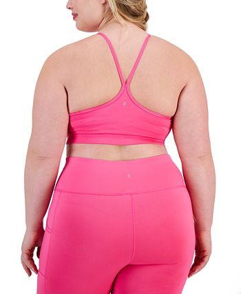 Sutiã esportivo feminino ID Ideology de baixo impacto, rosa, tamanho 2X