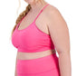 Sutiã esportivo feminino ID Ideology de baixo impacto, rosa, tamanho 2X