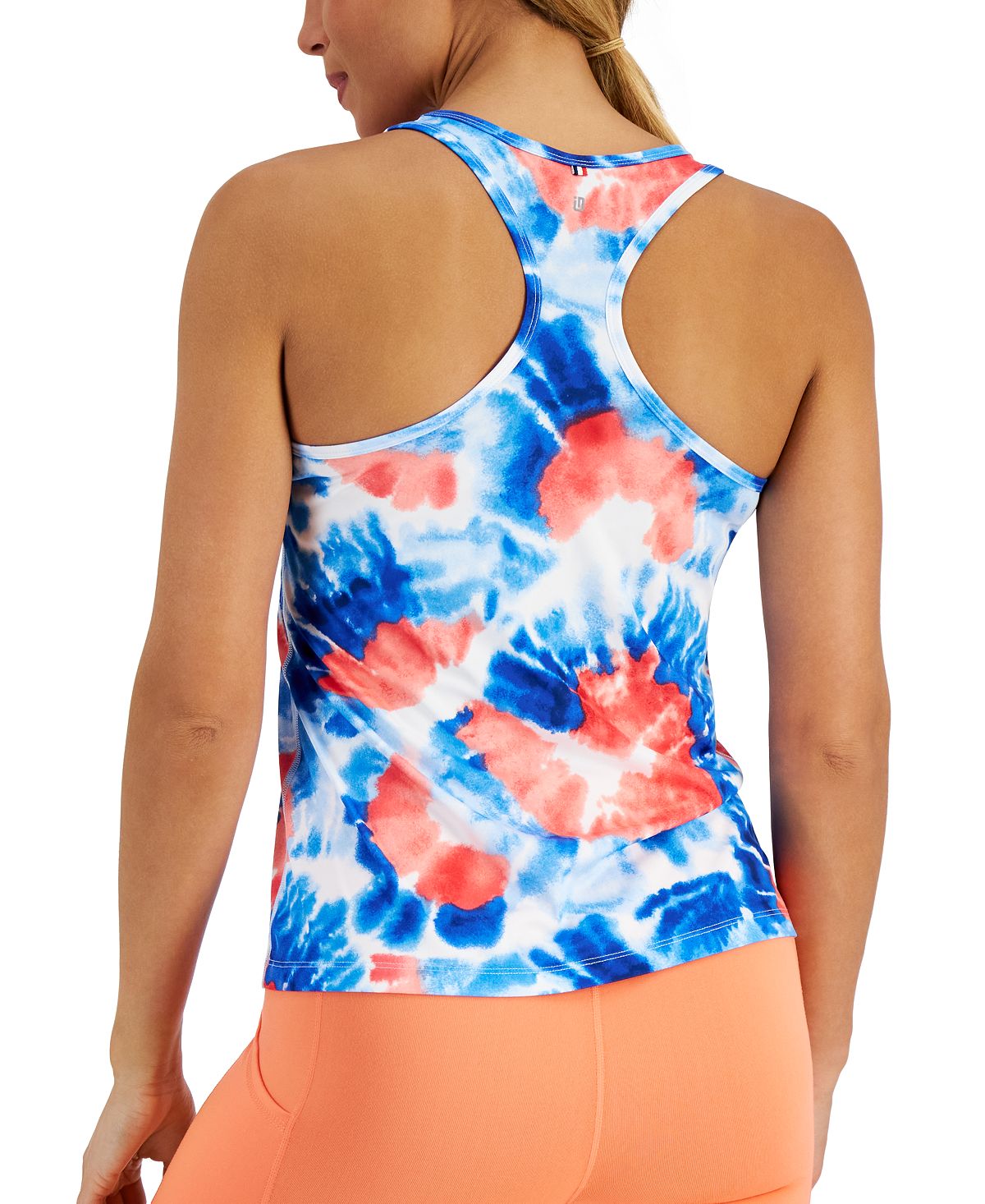 ID Ideology Regata feminina estilo nadador tie-dye azul tamanho extrapequeno