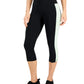 ID Ideology Leggings Cropped Colorblocked Femininas, Pretas, Tamanho P