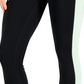 ID Ideology Leggings Cropped Colorblocked Femininas, Pretas, Tamanho P