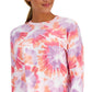 Blusa feminina ID Ideology Reef com estampa de gola redonda, laranja, tamanho pequeno
