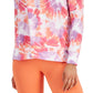 Blusa feminina ID Ideology Reef com estampa de gola redonda, laranja, tamanho pequeno
