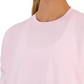 ID Ideology Top feminino ativo sólido com gola redonda rosa tamanho pequeno