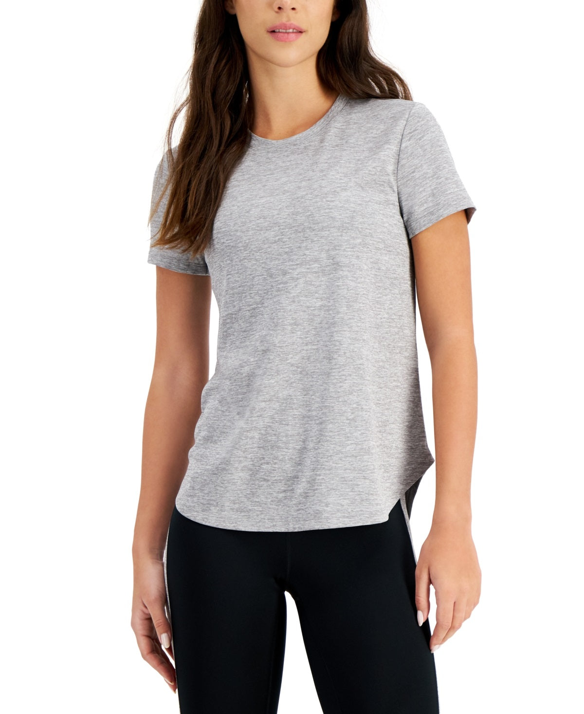 Camiseta feminina ID Ideology Essentials cinza, tamanho médio