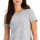 Camiseta feminina ID Ideology Essentials cinza, tamanho médio