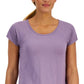 Conjunto de moletom feminino ID Ideology Essentials, camiseta roxa, tamanho XX-G