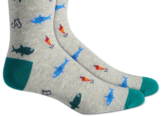 Meias de pesca masculinas Club Room cinza tamanho regular