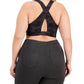 Sutiã esportivo feminino ID Ideology com estampa camuflada de impacto médio, preto, tamanho 1X