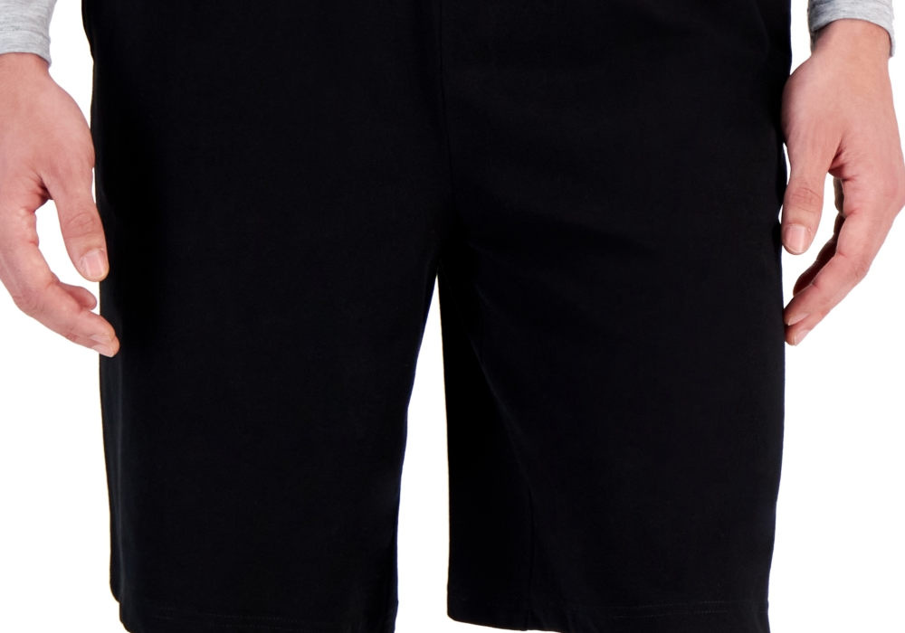 Id Ideology Shorts de malha masculina de ajuste regular, preto, tamanho XLT