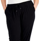 Calça jogger cropped feminina ID Ideology preta tamanho 1X