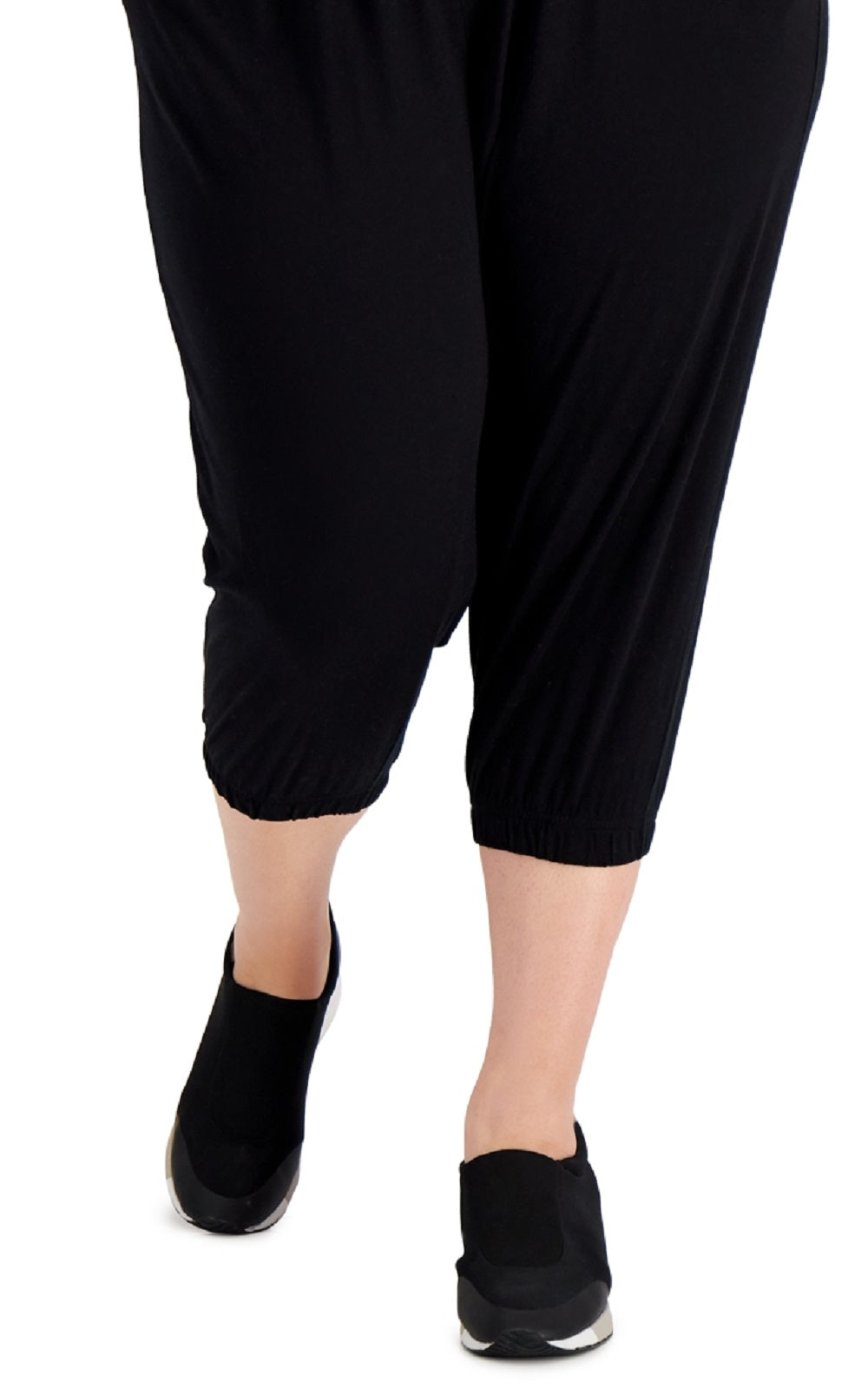 Calça jogger cropped feminina ID Ideology preta tamanho 1X