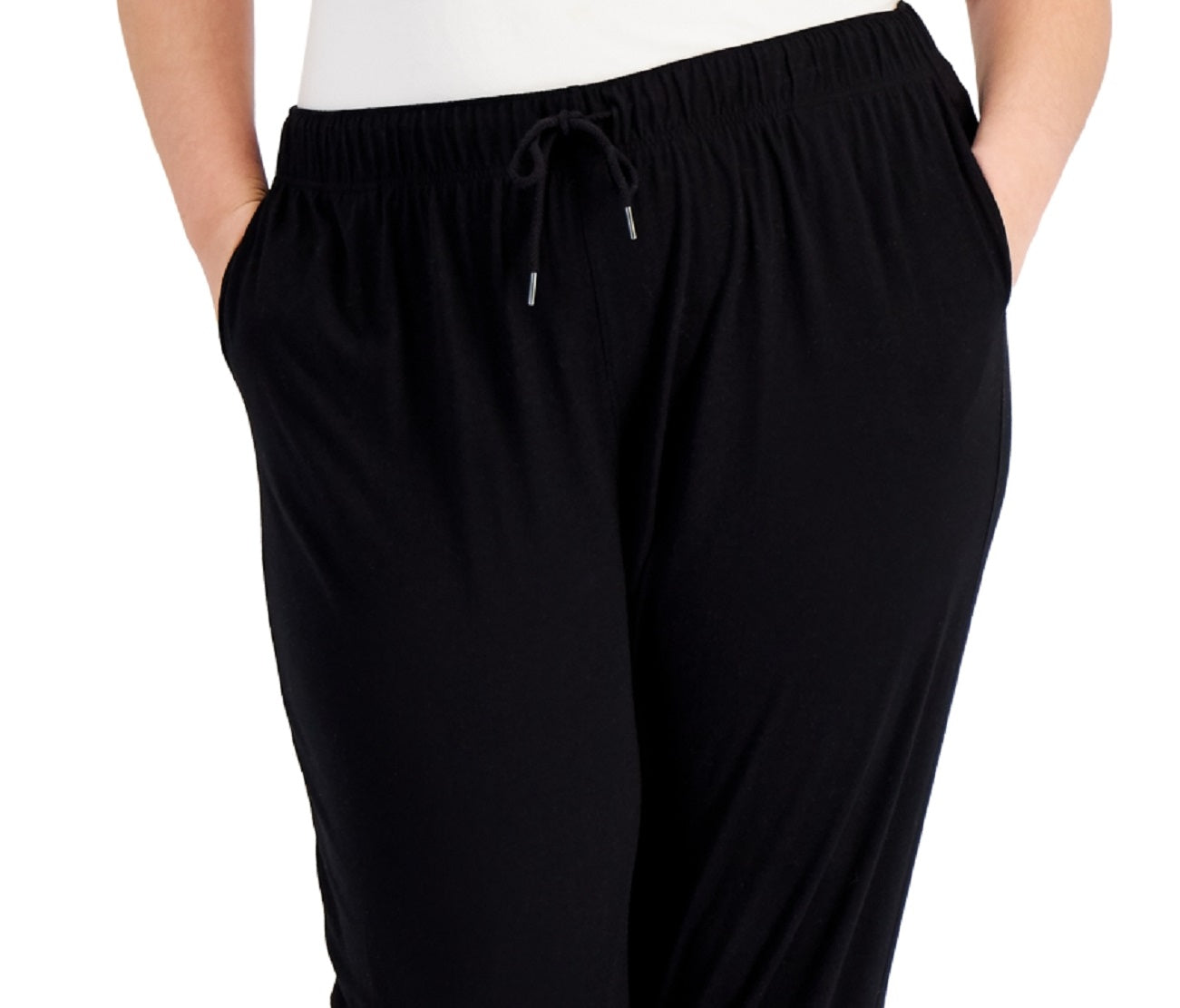 Calça jogger cropped feminina ID Ideology preta tamanho 3X