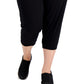 Calça jogger cropped feminina ID Ideology preta tamanho 3X