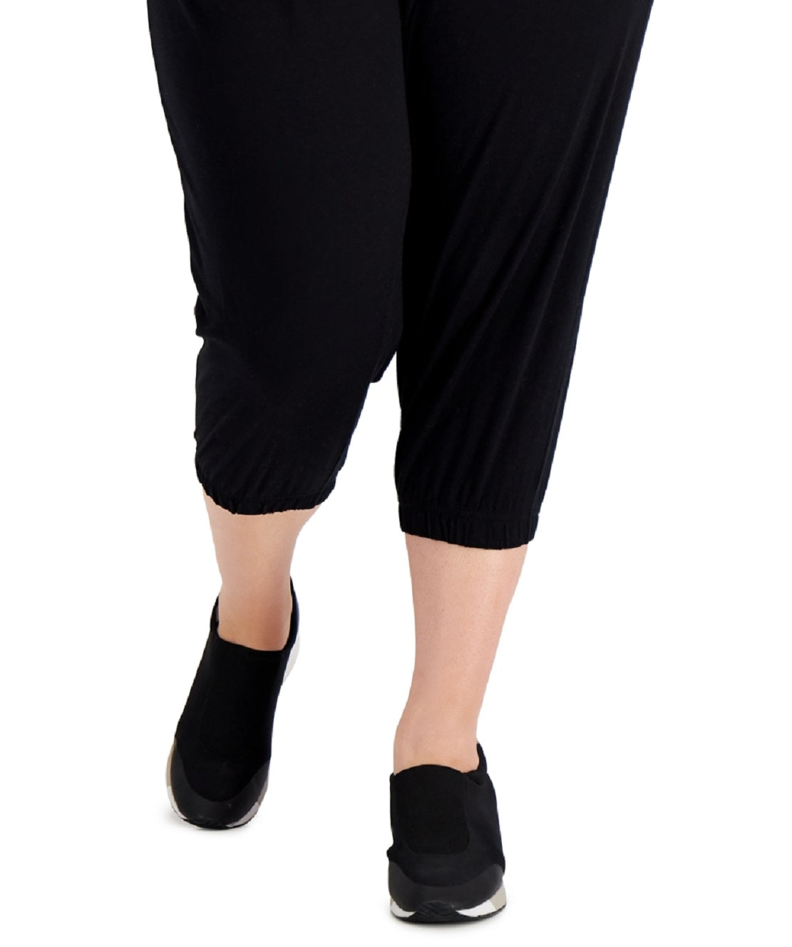 Calça jogger cropped feminina ID Ideology preta tamanho 3X