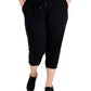 Calça jogger cropped feminina ID Ideology preta tamanho 3X