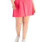 ID Ideology Saia-calça feminina rosa, tamanho 2X