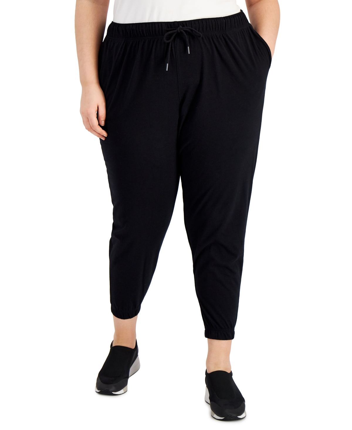 Calça jogger feminina ID Ideology Off Duty preta tamanho 1X
