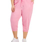 Calça jogger cropped feminina ID Ideology rosa tamanho 3X
