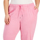 Calça jogger cropped feminina ID Ideology rosa tamanho 3X